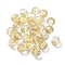 AB Color Plated Glass Beads, Faceted Round, Clear, 8x7mm, Hole: 1.5mm