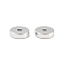 Brass Beads, Disc, Rack Plating, Long-Lasting Plated, Lead Free & Cadmium Free, Platinum, 6x2mm, Hole: 0.9mm