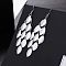 Alloy Leaf Cluster Tassel Dangle Earrings, Silver