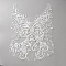Polyester Cloth Patches, Flower, White, 415x310x0.5mm