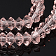 Faceted Bicone Transparent Glass Bead Strands GLAA-J082-A13-1