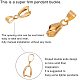 PandaHall Elite 60pcs 3 Colors Brass Pinch Bails Pinch Clip Bail Clasp Dangle Charm Bead Pendant Connector Findings for Pendants Necklace Jewelry DIY Craft Making KK-PH0036-25-4