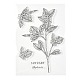 シリコンクリアスタンプ  カード作りの装飾DIYスクラップブッキング用  花柄  20.5x14.5x0.3cm DIY-A013-15-1