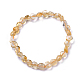 Bracelets élastiques à perles de citrine naturelles BJEW-K213-62-2