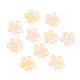 Bouchons de perles de verre peints au four transparents GLAA-A002-03-2