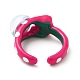 Acrylic Double Dragon Eye Open Cuff Ring RJEW-H111-04-3