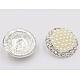 Boutons de perle acrylique et de strass BUTT-WH0003-01-2