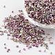 11/0 Mixed Color Dyed Electroplate Glass Two Cut Iris Round Seed Beads X-SEED-A014-11-QAM-1