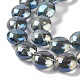 Brins de perles de verre de galvanoplastie transparentes EGLA-P049-01A-FR05-3