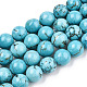 Synthétiques verts perles turquoise brins G-T055-8mm-12-1-1