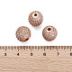Brass Cubic Zirconia Beads X-ZIRC-F001-15RG-4