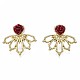 Flower Stud Earrings for Women EJEW-N100-001-NR-1