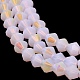 Chapelets de perles en verre électroplaqué d'imitation jade X-GLAA-F029-J4mm-D02-3