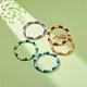 Glass Pearl Beaded Stretch Bracelet for Women BJEW-JB08710-2