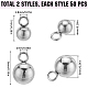 SUNNYCLUE 100Pcs 2 Styles 202F & 201 Stainless Steel Charms STAS-SC0006-33-2