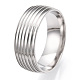 201 кольцо из нержавеющей стали с рифлением для пальцев STAS-WH0047-05S-2