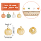 CHGCRAFT 16Pcs 4 Colors Natural Pumpkin Shape Stone Pendants Natural Gemstone Beads Quartz Charms with Golden Tone Brass Findings for DIY Bracelets Necklaces Earrings FIND-CA0005-80-2