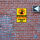 5pcs autocollants de panneau d'avertissement en pvc étanche DIY-WH0237-025-5