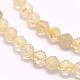 Chapelets de perles en quartz rutiles d'or naturel G-F509-42-2mm-3