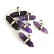 Natural Amethyst Double Terminated Pointed Pendants G-F177-21-2