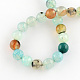 Dyed Natural Multi-Color Agate Beads Strands G-R177-10mm-09-2