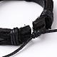Adjustable Braided Cowhide Cord Bracelets BJEW-F179-17-2