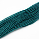 ブレンドされた編み糸  ティール  2mm  約47グラム/ロール  5のロール/バンドル X-YCOR-R019-19-1