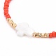 Croix avec des bracelets de perles de mauvais œil BJEW-JB06289-5