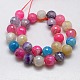 Natural Agate Round Beads Strand G-L084-16mm-04-3