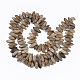 Undyed & Natural Wenge Wood Beads Strands WOOD-T024-043-2