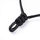 Fabricación de collar de cordón de poliéster encerado coreano ajustable X-AJEW-JB00493-01-2