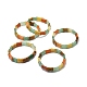 Bracelet extensible en perles rectangle d'aventurine naturelle pour femme BJEW-E379-05A-1