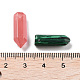 天然および合成の混合宝石用原石の尖ったペンダント  ファセット加工された弾丸型チャーム  19~20x7x6mm  穴：1.2mm G-P520-09-3