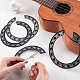 SUPERFINDINGS 4Pcs 2 Colors Guitar Soundhole Decal Wood Soundhole Rosette Inlay Sound Hole Decal for Classical Guitar Ukulele DIY-FH0003-07-3