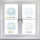 Gorgecraft 16 Blatt Lotus Anti-Kollisions-Regenbogen-Fensterglas-Aufkleber DIY-WH0314-061-4