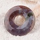 Donut/Pi Disc Natural Indian Agate Pendants G-F270-06B-1