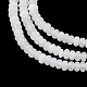Chapelets de perles de jade blanche naturelle G-H292-A19-02-4