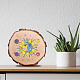 CREATCABIN Celestial Sun Moon and Stars Natural Round Wood Slices 4.3 Inch Rustic Undrilled Wooden Centrepiece Circular Tree Trunk Discs Log Coaster Decor Holiday Ornaments for Home Living Room AJEW-WH0363-004-7