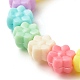 Pulsera elástica de cuentas acrílicas de color caramelo para niños BJEW-JB07238-7