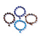 Insiemi di braccialetti stretch della pietra preziosa di moda BJEW-MSMC002-35-1