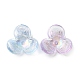 Bouchons de perles acryliques transparents de placage uv SACR-A006-02-2