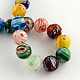 Round Handmade Millefiori Glass Beads Strands LK-R004-43-2