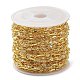 Real 18K Gold Plated Brass Flat Round & Bar Link Chains CHC-C001-08G-3