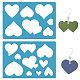 GORGECRAFT 2 Styles Jewelry Shape Template Reusable Earrings Making Plastic Hearts Cutouts Cutting Stencil Lapidary Templates for Cabochons Bracelets Earrings Making Jewelry DIY Crafts Favors DIY-WH0359-002-1
