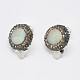 Natural Dyed Agate Clip-on Earring EJEW-P061-01B-2