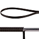 Peプラスチック模倣籐籐  立体織り素材  DIYのための  家具編み物  ストライプ柄のフラット  ブラック  8x1.2mm  32 m /ロール KY-SZ0001-12A-7