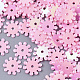 装飾アクセサリー  ポリ塩化ビニールのプラスチック製のスパンコール/スパンコールビーズ  ABカラー  花  ピンク  8.5x0.5mm  穴：1mm  約20000個/500g PVC-R022-022B-1