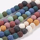 Natural Lava Rock Round Beads Strands G588-1