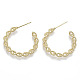 Brass Half Hoop Earrings KK-N232-108G-NF-1
