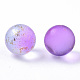Perles de verre dépoli peintes à la bombe transparente GLAA-N035-05B-08-2